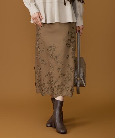 【SHIHOさん着用】エンブロイダリー スカート