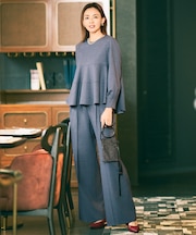 【SHIHOさん着用】ソフトウールブレンドワイド パンツ