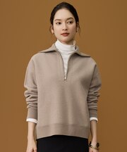 【SHIHOさん着用】ボイルドウールハーフジップ ニット