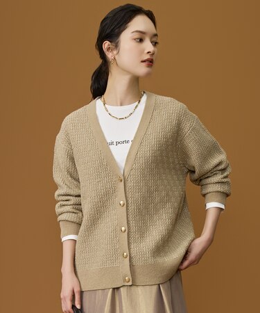 【SHIHOさん着用】ラメツイード カーディガン