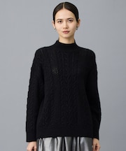 【SHIHOさん着用】ラメフォックスケーブル ニット