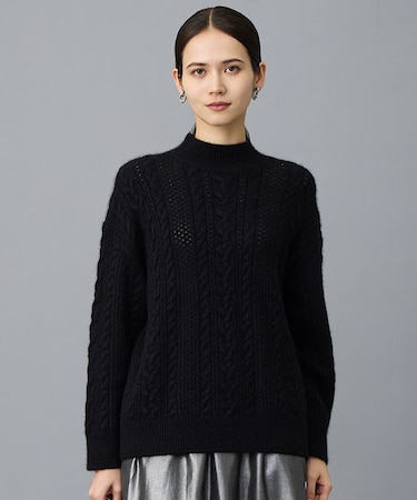 【SHIHOさん着用】ラメフォックスケーブル ニット