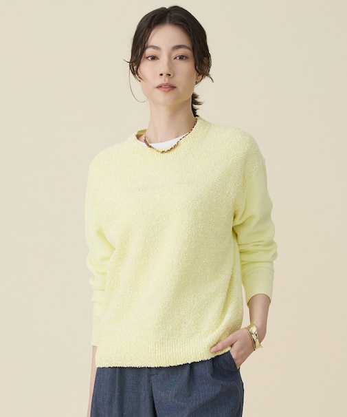 ブークレミックスツイード ニット