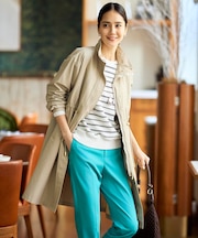 コットンナイロンタッサースタンドカラー コート