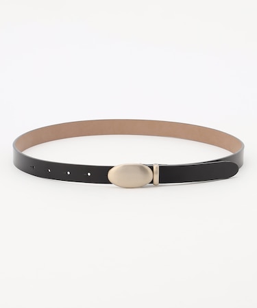 オーバルガラスレザー ベルト