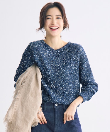 ラメノットスパングル ニット