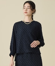 【セットアップ対応】ワッシャーカットジャカード ブラウス