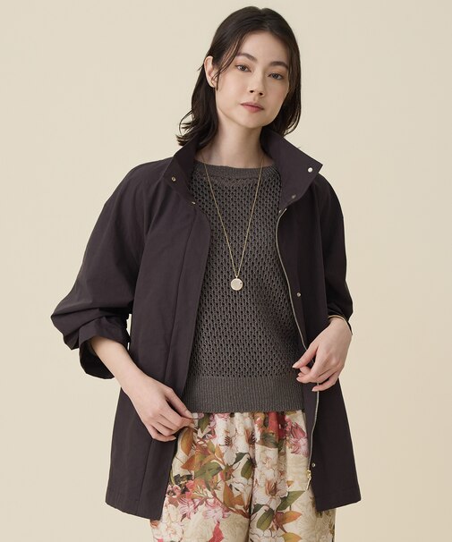 コットンリネンウェザーライト コート