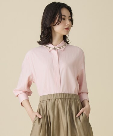 ドレープブロード シャツブラウス