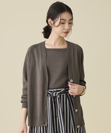 ペーパーコットンニット カーディガン