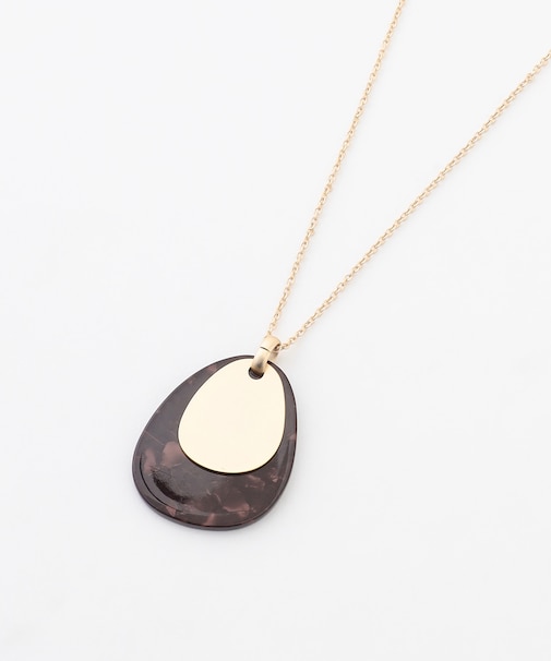 【SHIHOさん着用・ワンポイントアイテム】オーバルアセチメタル ネックレス