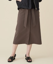 ブラッシュドコットンサテンナロー スカート