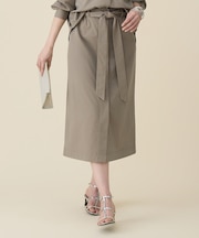 ブラッシュドコットンサテンナロー スカート