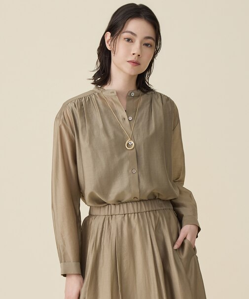 エアリーローンプレーン ブラウス