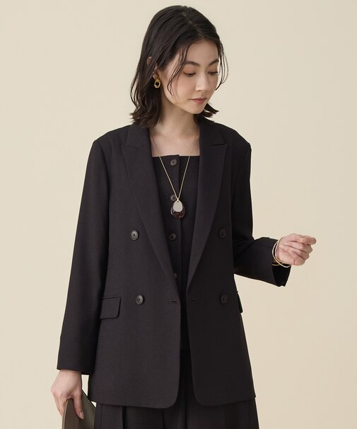 【セットアップ対応】リネンライクシンセティックテーラード ジャケット