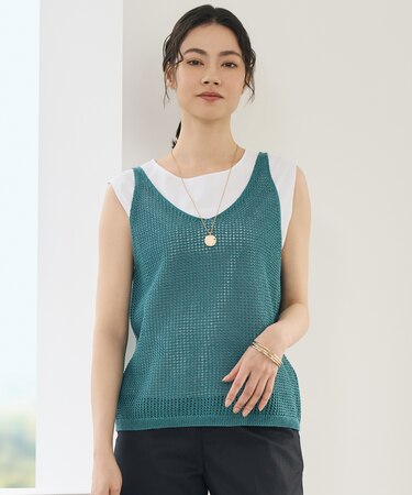 ペーパーコットンメッシュ ベスト