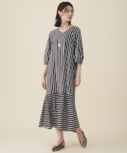 ビスコースナイロンドビーストライプ ワンピース