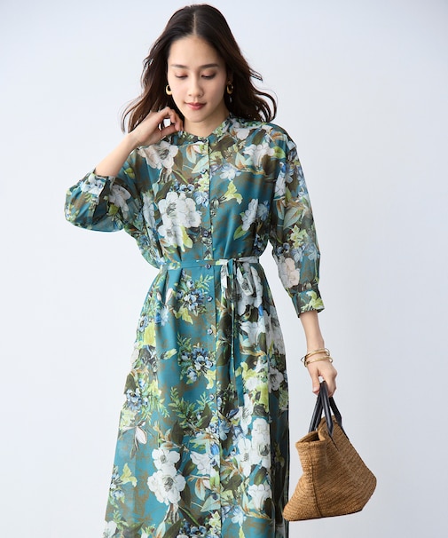 ボタニカルプリント ワンピース