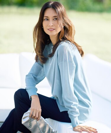 ファインゲージスパングルプルオーバー ニット