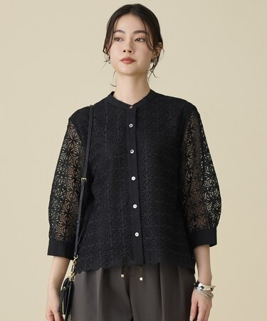 【カタログ掲載】ジオメトリックレース ブラウス