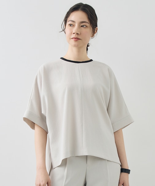 【セットアップ対応】テクスチャードスーツ ブラウス