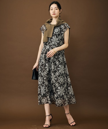 【カタログ掲載】ロータスタイルプリント ワンピース