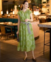 【カタログ掲載】ロータスタイルプリント ワンピース