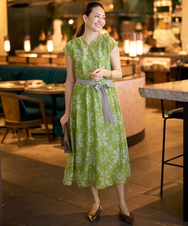 【カタログ掲載】ロータスタイルプリント ワンピース