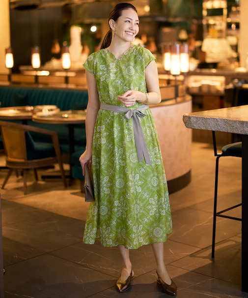 【カタログ掲載】ロータスタイルプリント ワンピース