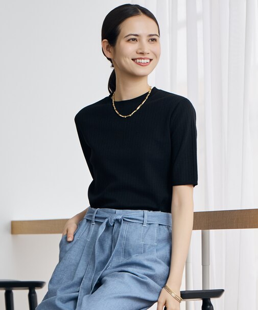 【カタログ掲載・アンサンブル対応】シアーシルクミックスニット プルオーバー