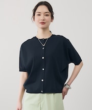 【前後着用可能】クレープストレッチドルマンスリーブ ニット