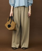 【SHIHOさん着用・セットアップ対応】リネンストレッチワイド パンツ