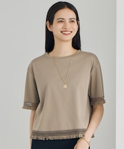 【SHIHOさん着用】コンパクトハイゲージフリンジ Tシャツ