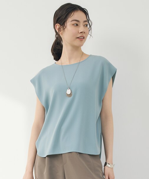 【WEB先行販売】ストレッチアムンゼンフレンチスリーブ カットソー