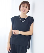 【WEB先行販売】ストレッチアムンゼンフレンチスリーブ カットソー