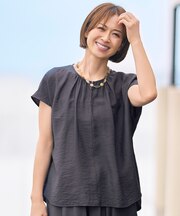 【カタログ掲載・人気素材・新型登場・新色追加・セットアップ対応】エアリーツイルプルオーバー ブラウス