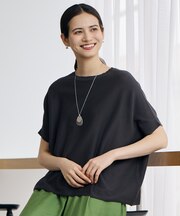 【カタログ掲載・アンサンブル対応・定番素材】ドライシアーファインゲージプルオーバー ニット