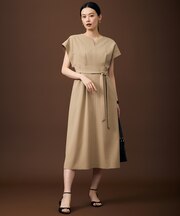 【カタログ掲載・ベルト付き】ウーステッドライク ワンピース