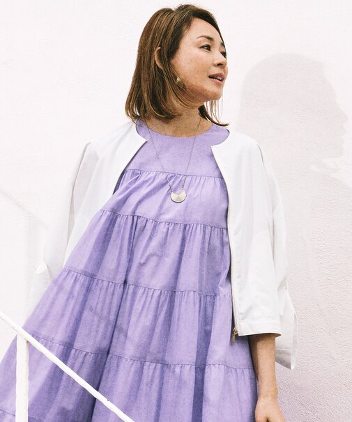 【SHIHOさん着用】ファンクショナルブロードノーカラー ブルゾン
