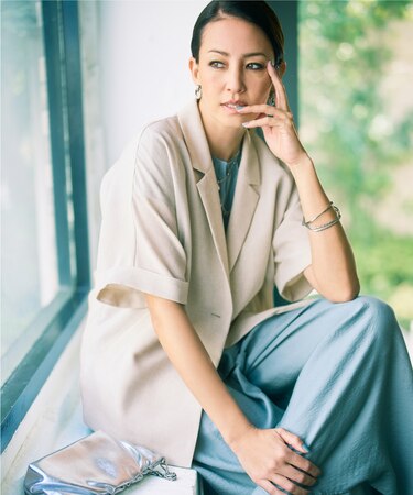 【カタログ掲載・人気素材・NEWアイテム】ラスティックメッシュハーフスリーブ ジャケット