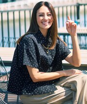 【WEB&一部店舗限定・サラリ触感】コットンサッカープリント シャツ