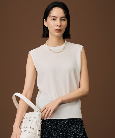 【カタログ掲載・人気素材・NEWアイテム・アンサンブル対応】ファンクショナルノースリーブ カットソー