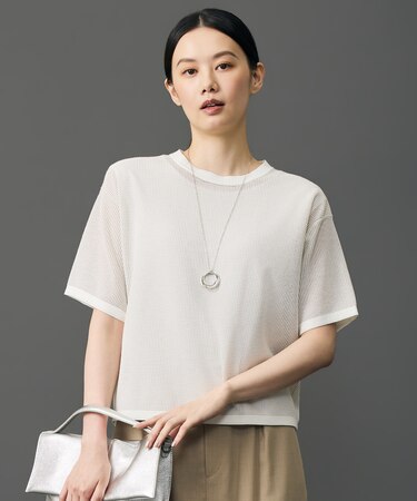 【カタログ掲載】シアーメッシュニット Tシャツ