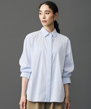 【SHIHOさん着用】エッセンシャルブロードベーシック シャツブラウス