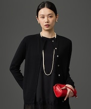 【SHIHOさん着用・アンサンブル対応可・上品ベーシック】リファインソフトニット カーディガン