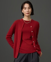 【SHIHOさん着用・アンサンブル対応可・上品ベーシック】リファインソフトニット カーディガン