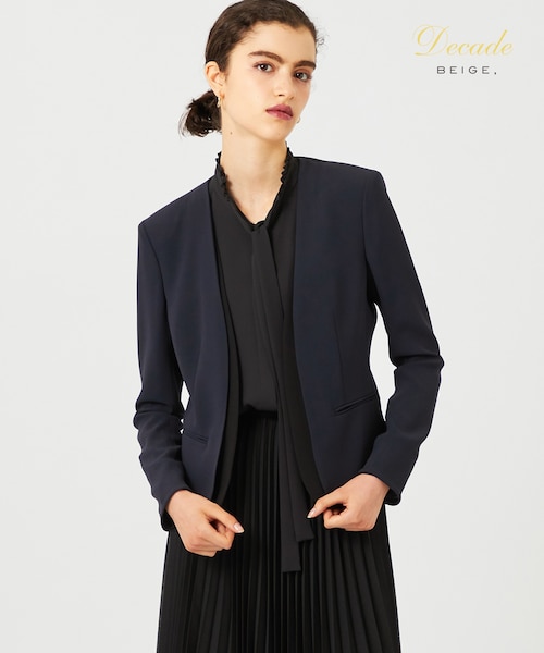 セットアップ対応】CINDY / ダブルカラージャケット｜ベイジの通販