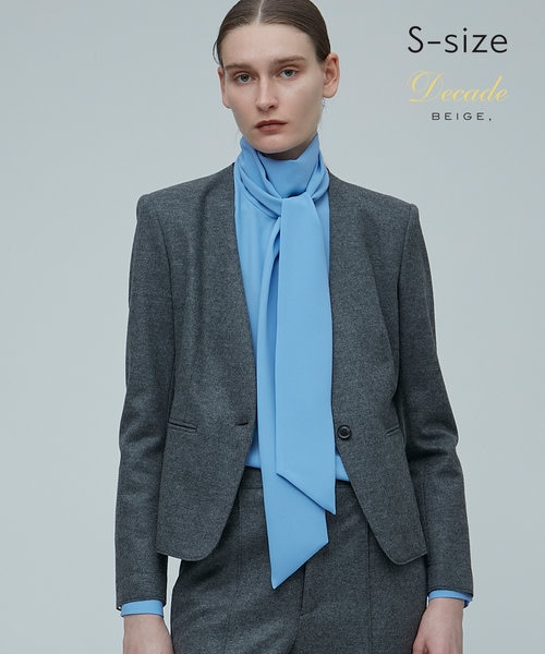 721 新品 BEIGE, ベイジ, 定番 CORBY ノーカラージャケット30 S-size】CORBY / ノーカラージャケット｜ベイジの通販｜&mall（アンド