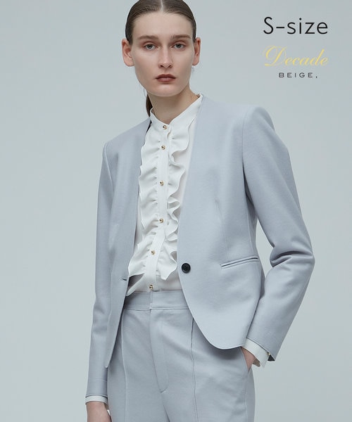 CORBY'S ベージュジャンパー サイズ38 S-size】CORBY / ノーカラージャケット / BEIGE, | ファッション