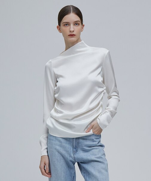 GINETTE / シャーリングブラウス